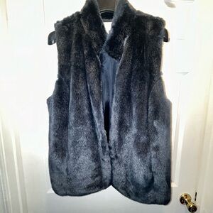 Michael Kors Midnight Blue Faux Fur Vest